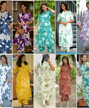 SHRUTI CREATION COTTON STYLISH COTTON KURTI SET