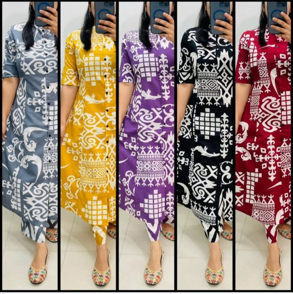 SHRUTI CREATION COTTON WITH PRINTED CORD SET ONLINE