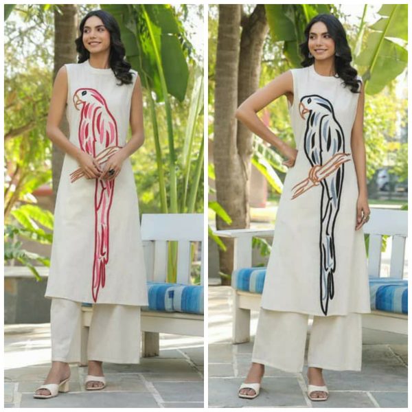 SHRUTI CREATION FLEX COTTON EMBROIDERED KURTI