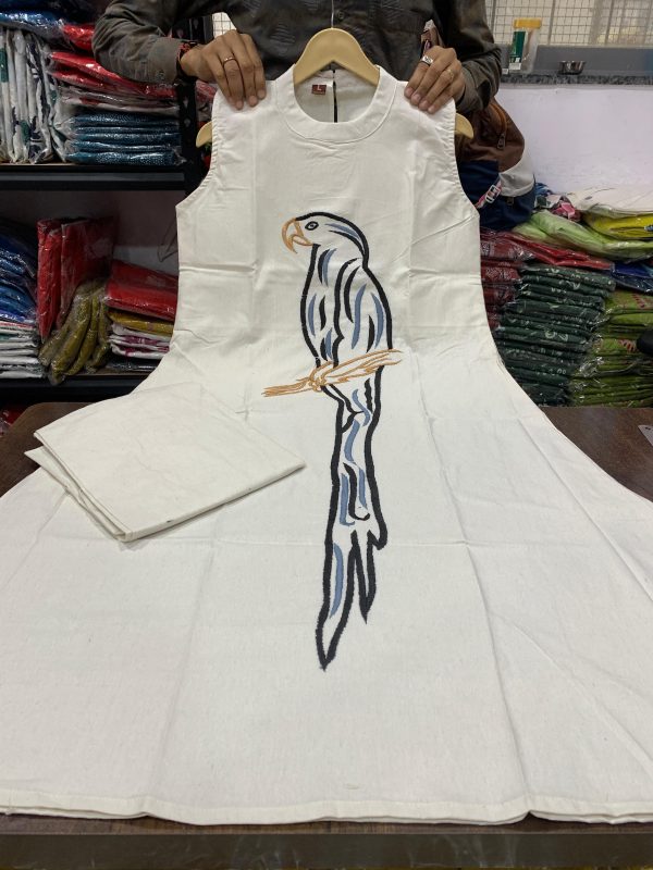SHRUTI CREATION FLEX COTTON EMBROIDERED KURTI