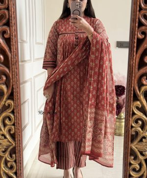 SHRUTI CREATION PURE COTTON PRINTED POCKET KURTI