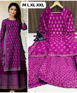 SHRUTI CREATION READYMADE RAYON PRINTED GOWN