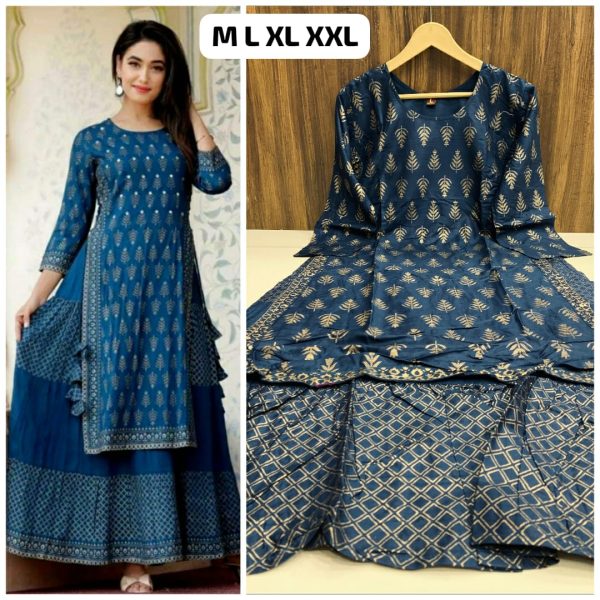 SHRUTI CREATION READYMADE RAYON PRINTED GOWN