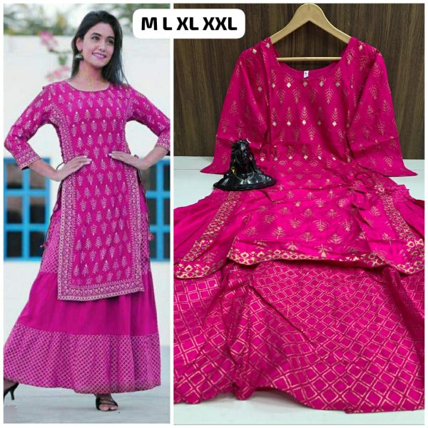 SHRUTI CREATION READYMADE RAYON PRINTED GOWN