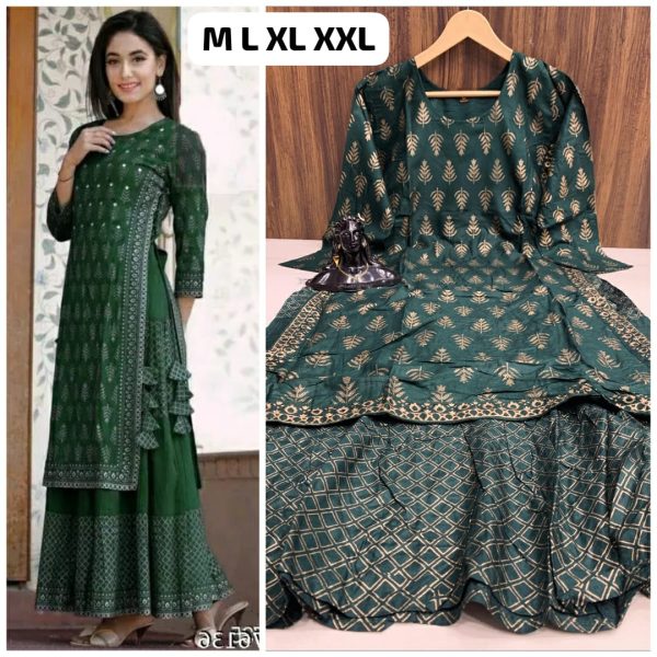 SHRUTI CREATION READYMADE RAYON PRINTED GOWN