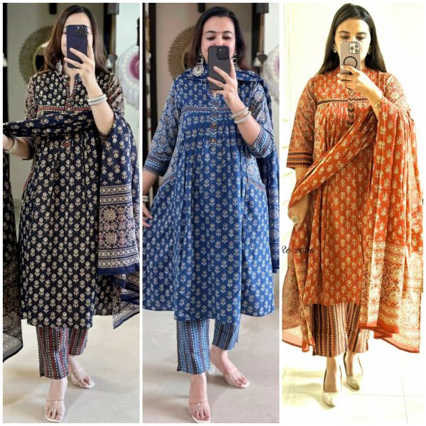 SHRUTI CREATION SIDE POCKET COTTON SUITS SET