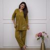 SHRUTI CREATION SLUB COTTON EMBROIDERED CORD SET