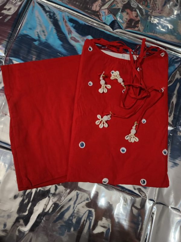 SHRUTI CREATION SLUB COTTON SPAGHETTI SUITS