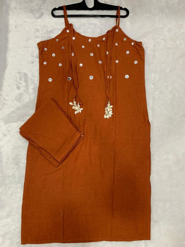 SHRUTI CREATION SLUB COTTON SPAGHETTI SUITS