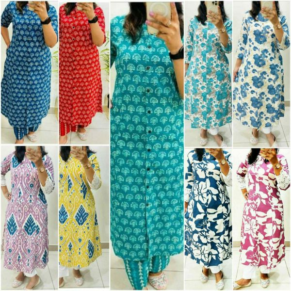 SHRUTI CREATION SOFT RAYON WITH PRINTED ALINE KURTI