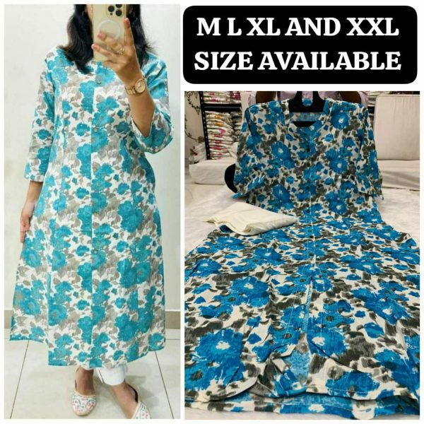 SHRUTI CREATION SOFT RAYON WITH PRINTED ALINE KURTI
