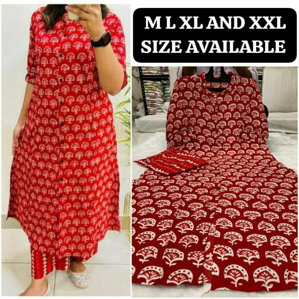 SHRUTI CREATION SOFT RAYON WITH PRINTED ALINE KURTI