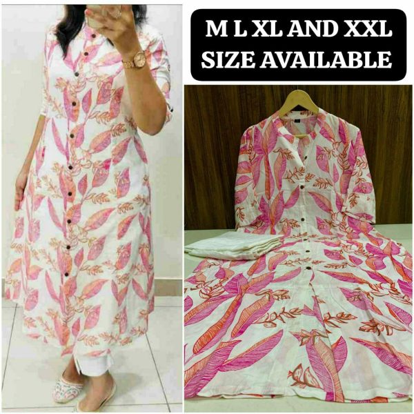 SHRUTI CREATION SOFT RAYON WITH PRINTED ALINE KURTI