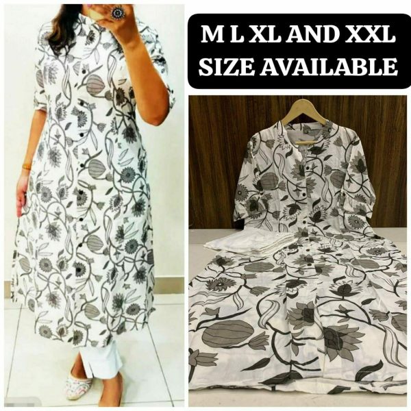 SHRUTI CREATION SOFT RAYON WITH PRINTED ALINE KURTI