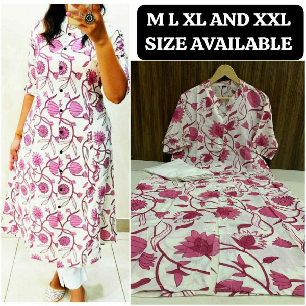 SHRUTI CREATION SOFT RAYON WITH PRINTED ALINE KURTI