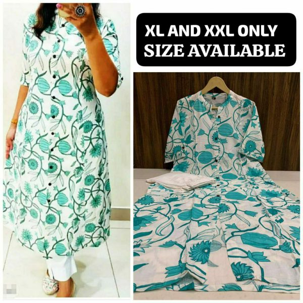 SHRUTI CREATION SOFT RAYON WITH PRINTED ALINE KURTI