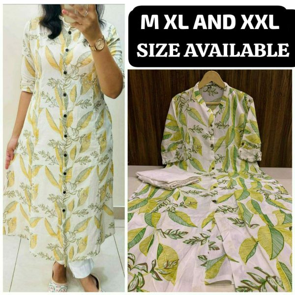 SHRUTI CREATION SOFT RAYON WITH PRINTED ALINE KURTI