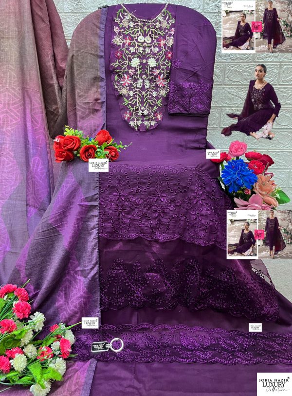 SOBIA NAZIR SN 1047 LUXURY CHIKANKARI COTTON SUITS