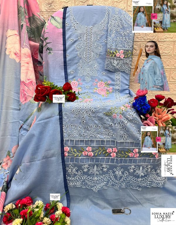 SOBIA NAZIR SN 1048 LUXURY CHIKANKARI COTTON SUITS