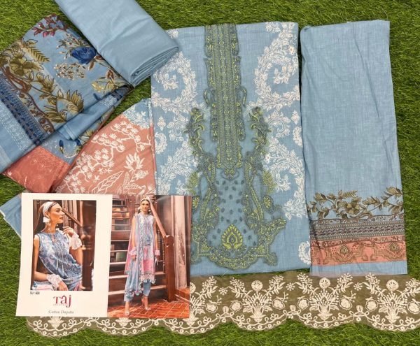 TAJ CREATIONS 608 COTTON SALWAR KAMEEZ