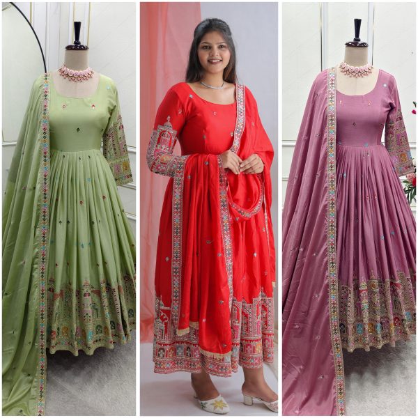 WOMEN WASTRA WW 1191 A DESIGNER GOWN WHOLESALE