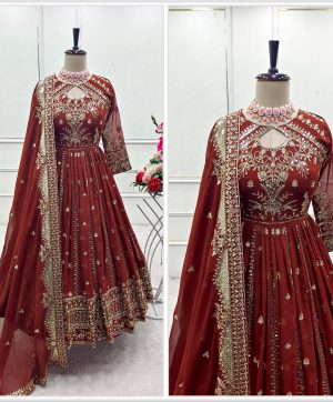 WOMEN WASTRA FD 8028 B DESIGNER GOWN WHOLESALE