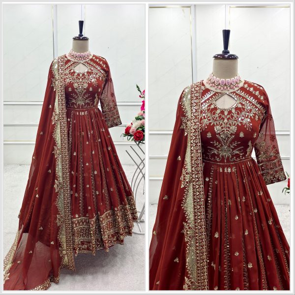 WOMEN WASTRA FD 8028 B DESIGNER GOWN WHOLESALE