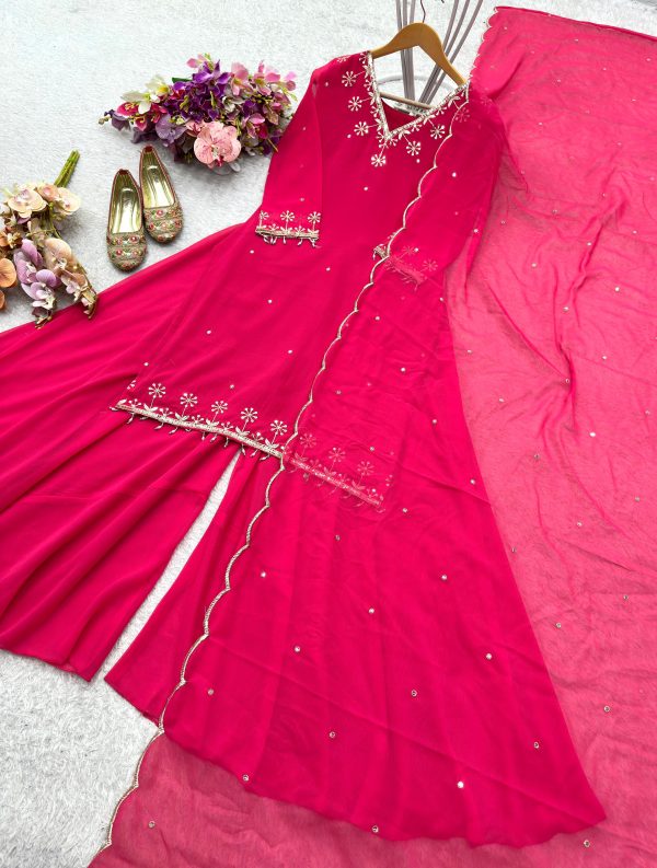 WOMEN WASTRA WW 1204 A DESIGNER SHARARA SUITS