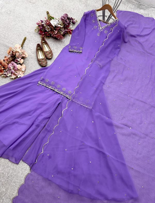 WOMEN WASTRA WW 1204 C DESIGNER SHARARA SUITS