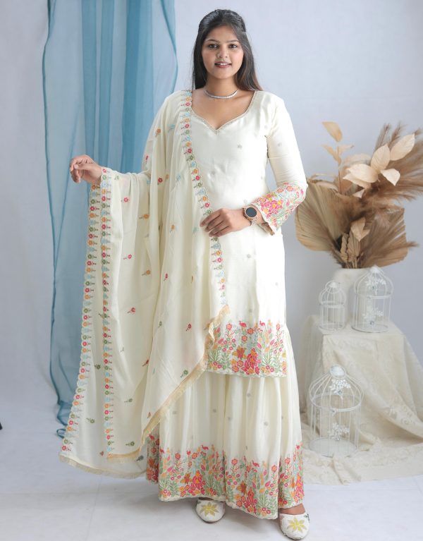 WOMEN WASTRA WW 1211 DESIGNER SHARARA SUITS