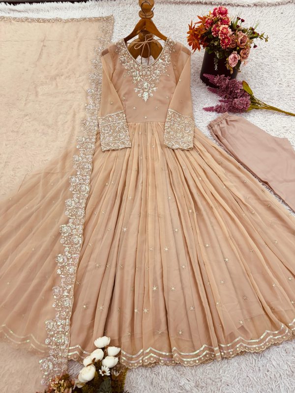 ZEEL FASHION ZF 419 B DESIGNER GEORGETTE GOWN