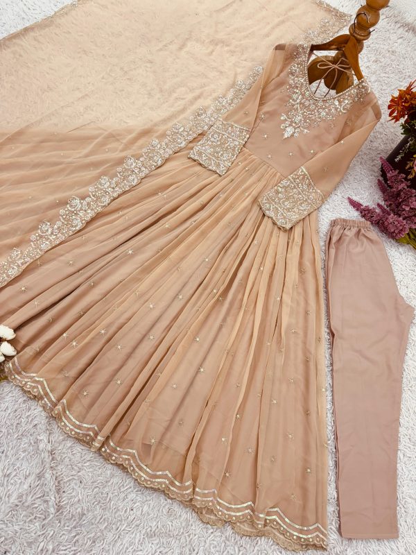 ZEEL FASHION ZF 419 B DESIGNER GEORGETTE GOWN