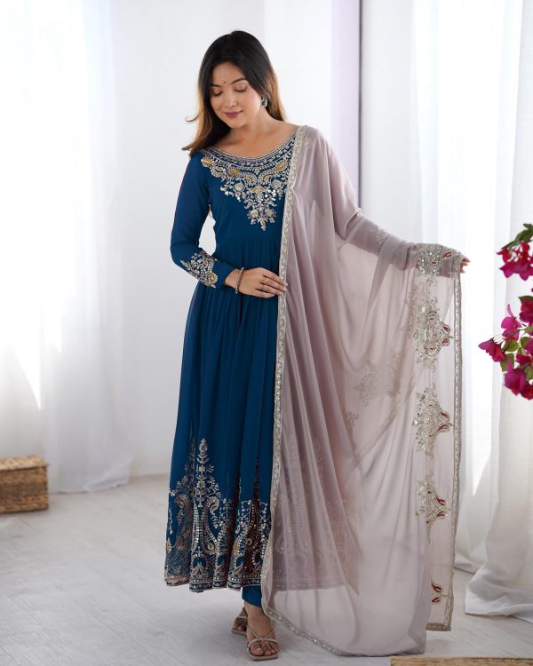 ZEEL FASHION ZF 5008 E DESIGNER GEORGETTE GOWN