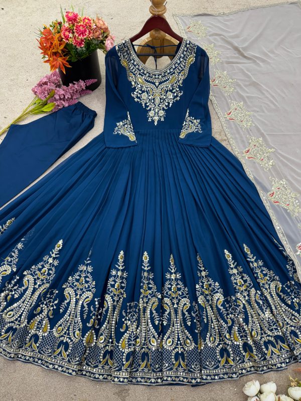 ZEEL FASHION ZF 5008 E DESIGNER GEORGETTE GOWN