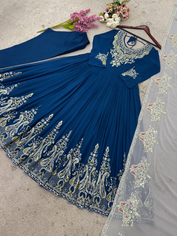 ZEEL FASHION ZF 5008 E DESIGNER GEORGETTE GOWN