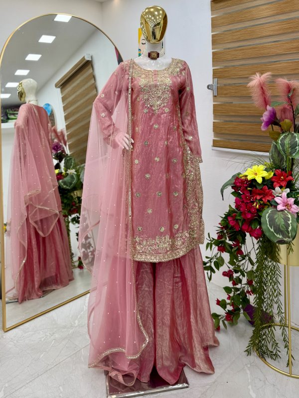 ZOYA CLOTHING ZB 5058 DESIGNER PLAZZO SUITS WHOLESALE