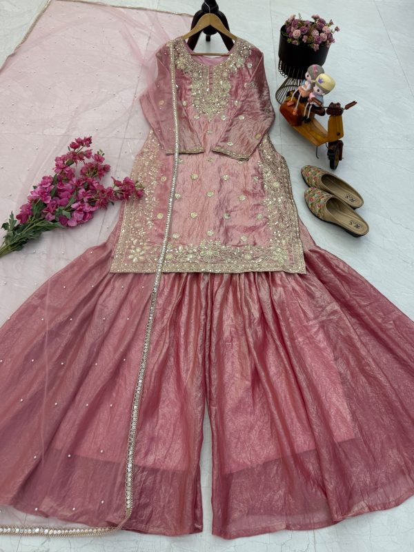 ZOYA CLOTHING ZB 5058 DESIGNER PLAZZO SUITS WHOLESALE