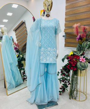 ZOYA CLOTHING ZD 10004 DESIGNER PLAZZO SUITS