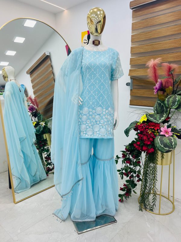 ZOYA CLOTHING ZD 10004 DESIGNER PLAZZO SUITS