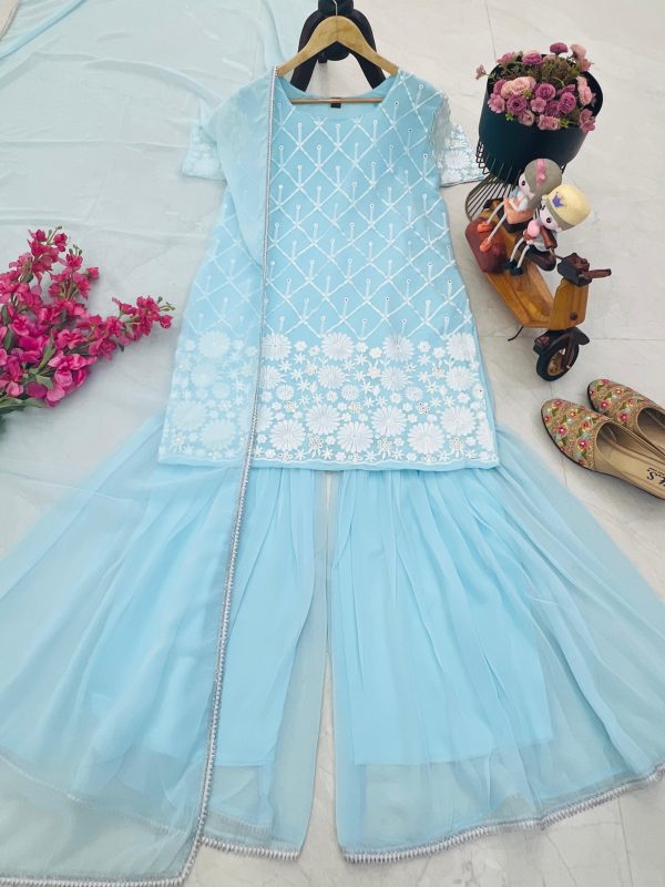ZOYA CLOTHING ZD 10004 DESIGNER PLAZZO SUITS