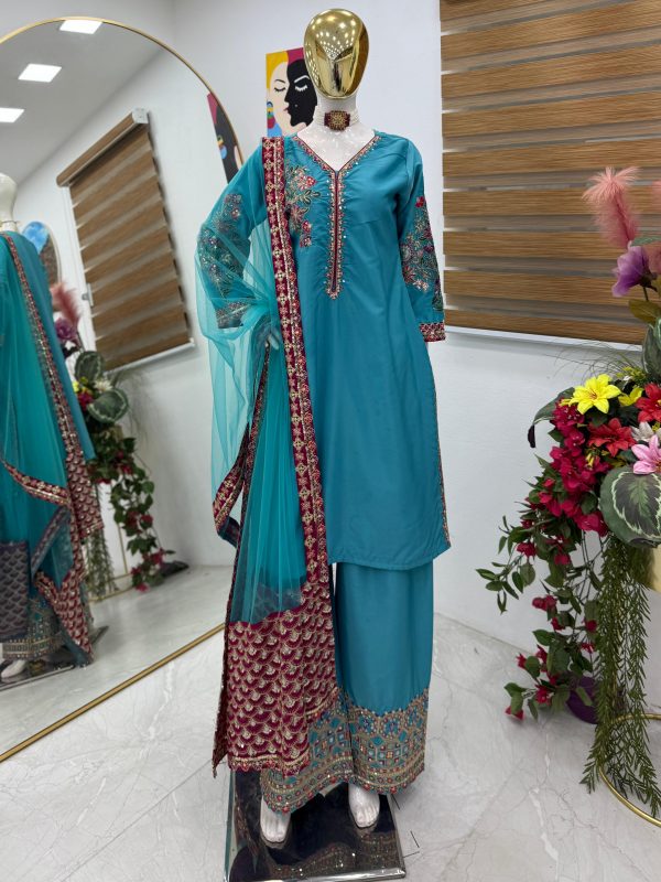 ZOYA CLOTHING ZD 10006 PARTY WEAR PLAZZO SUIT