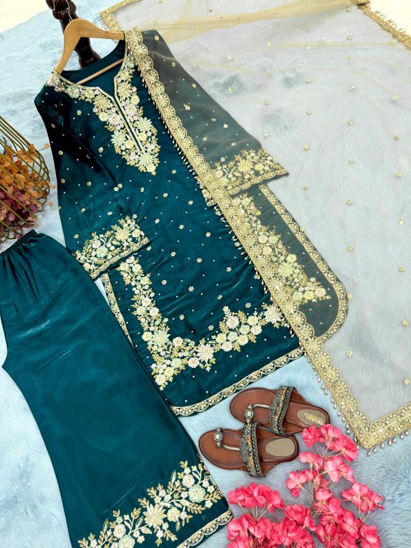 AAROHI DESIGNER AD 199 K PLAZZO SUITS WHOLESALE