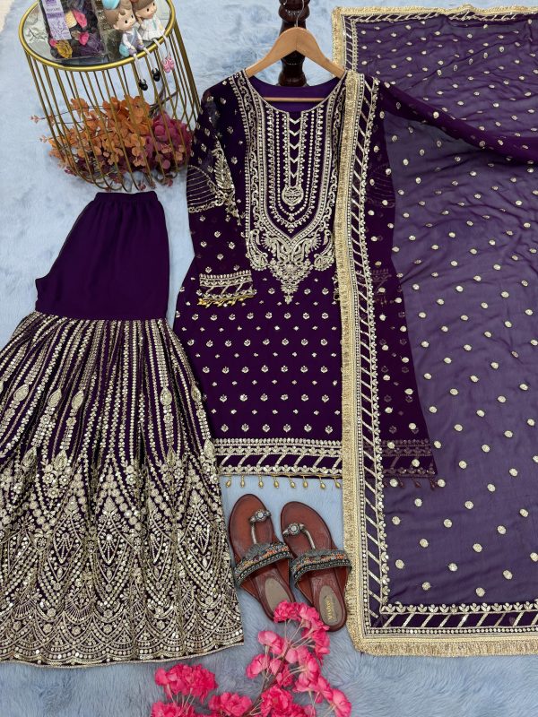 AAROHI DESIGNER AD 210 D PARTY WEAR PLAZZO SUITS