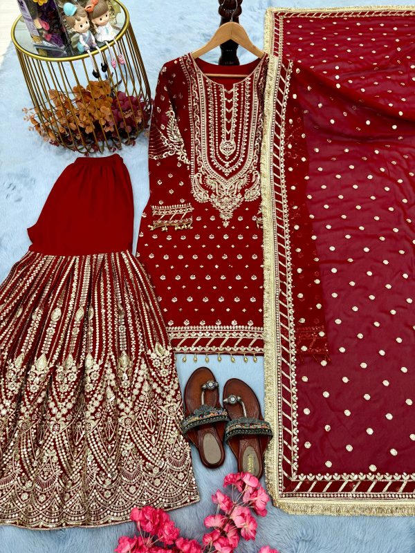 AAROHI DESIGNER AD 210 E PARTY WEAR PLAZZO SUITS