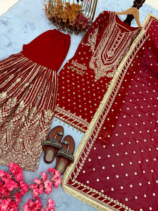 AAROHI DESIGNER AD 210 E PARTY WEAR PLAZZO SUITS
