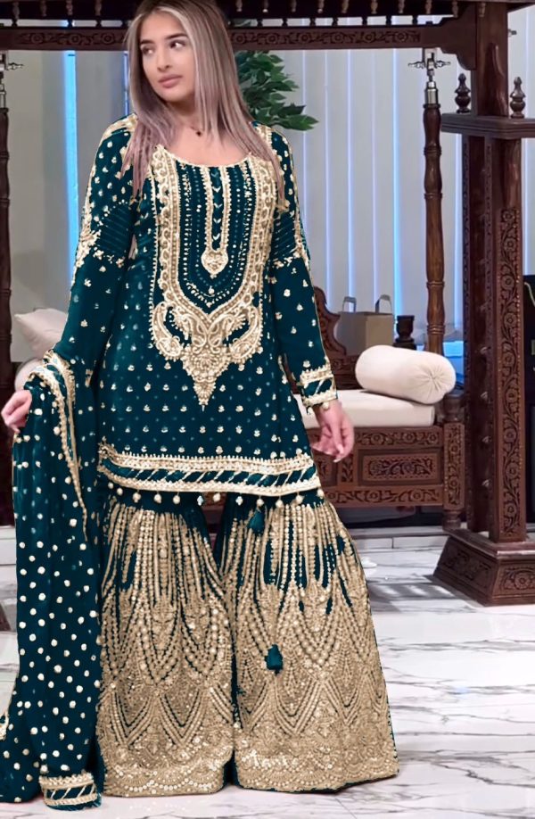 AAROHI DESIGNER AD 210 F PARTY WEAR PLAZZO SUITS