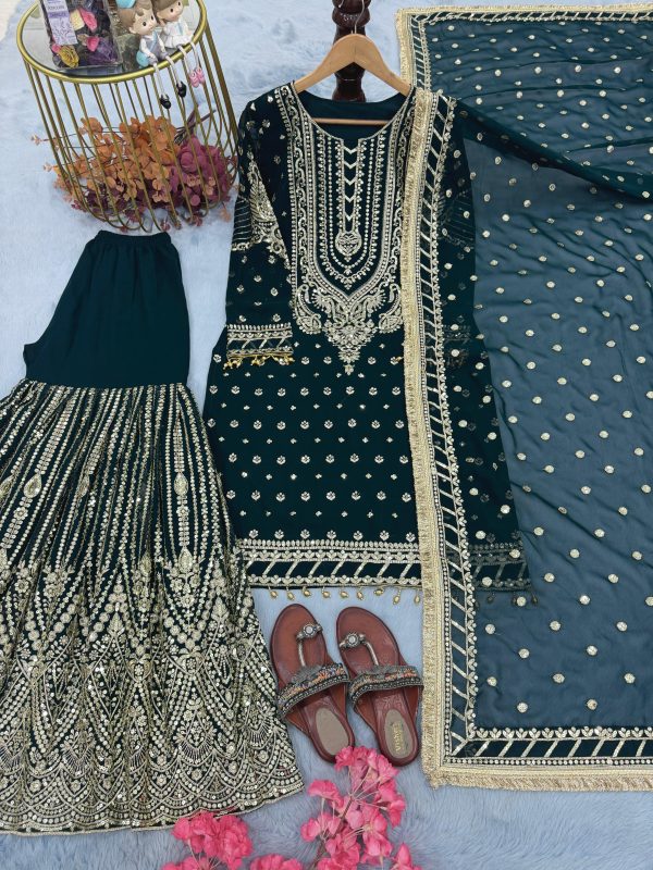 AAROHI DESIGNER AD 210 F PARTY WEAR PLAZZO SUITS