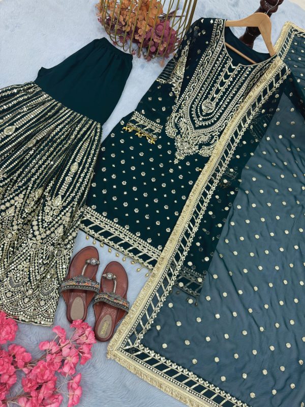 AAROHI DESIGNER AD 210 F PARTY WEAR PLAZZO SUITS