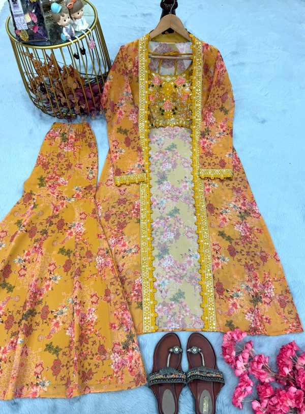 AAROHI DESIGNER PD 1126 C TRENDING SHARARA PLAZZO SUITS