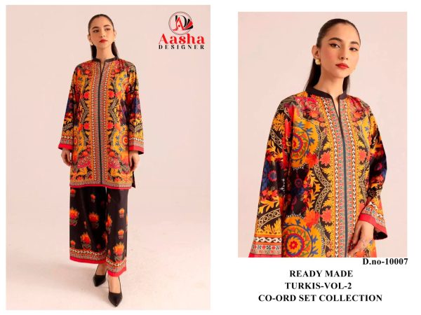 AASHA DESIGNER 10007 TURKIS VOL 2 PRINTED CORD SET